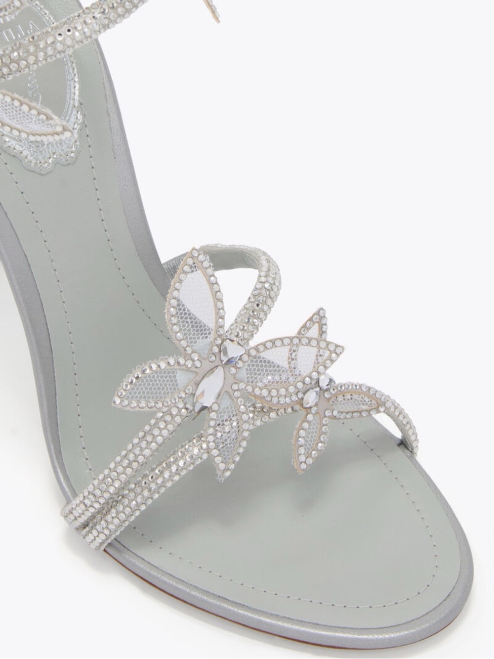 Rene Caovilla MARGOT WHITE SANDAL WITH BUTTERFLIES - Picture 3 of 3